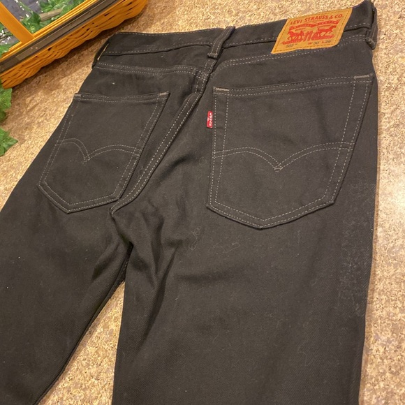 Levi Straus & Co. 505 Black Jeans Tag Says W30 L29 - Picture 12 of 17